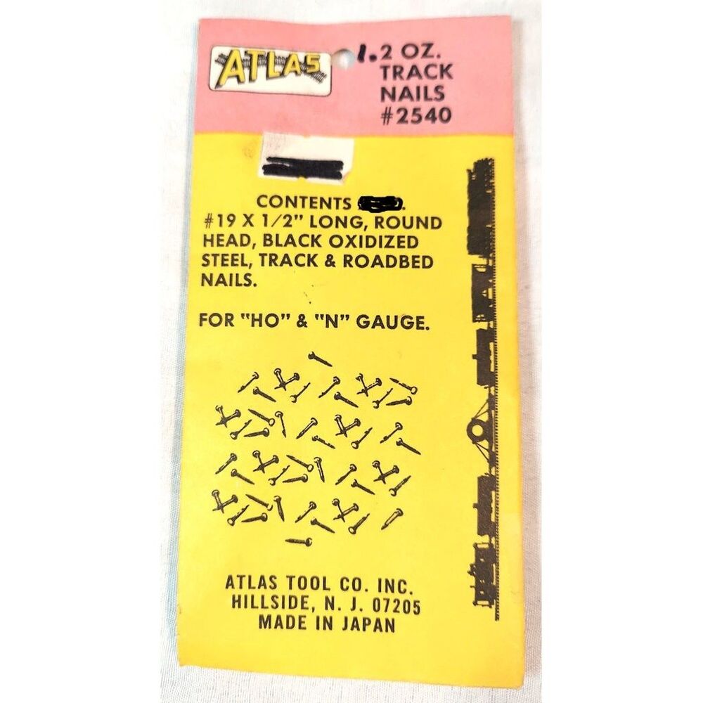 HO Hardware Kit; Track Nails, Nylon Coupler Screws model railroad trains